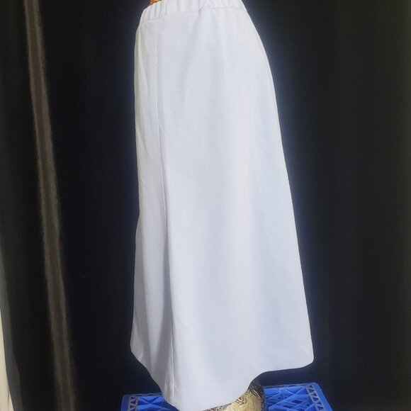 Vintage Devon IGLWU Union Made Size 10 Powder blue Polyester Midi Pencil skirt - Picture 5 of 11